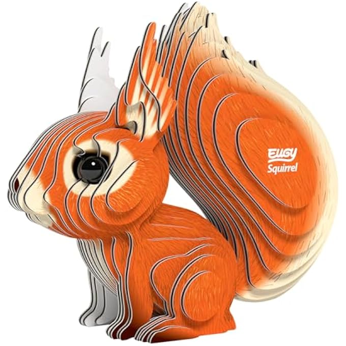 083 SQUIRREL ECO-FRIENDLY 3D PAPER CRAFT PUZZLE - Image 1